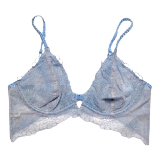 Free People Lucia Underwire Bra Blue Hydrangea 34A - Picture 4 of 9